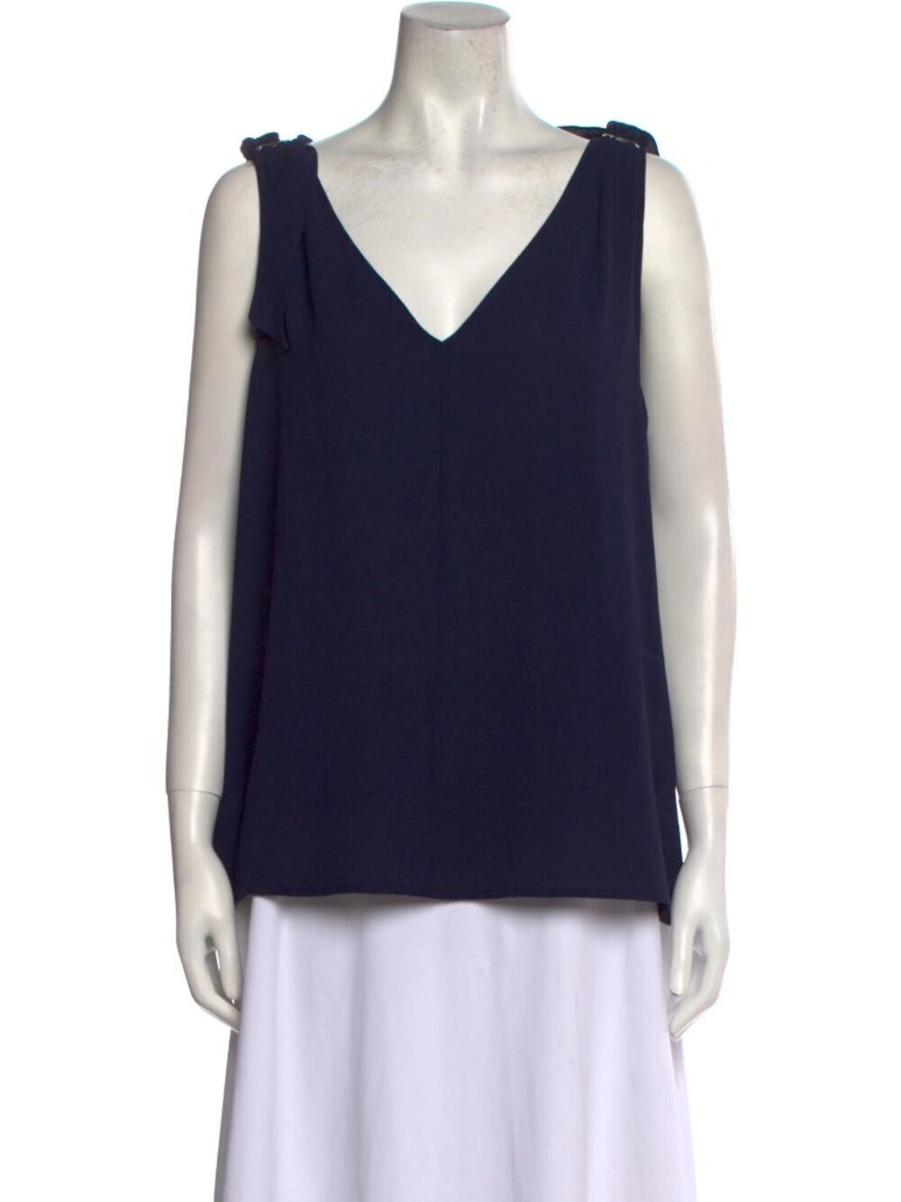Michael Kors Navy V Neck Sleeveless Top